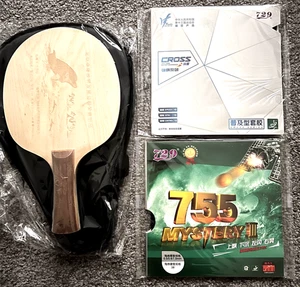 Allround Long-Pips + Pips-in Custom-made Table Tennis Bat, XNT Dolphin Melbourne - Picture 1 of 2