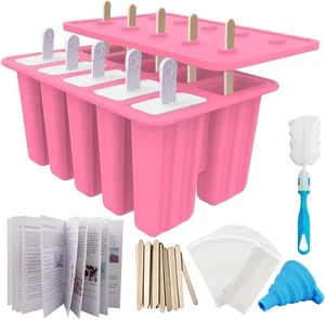 Homemade Popsicle Molds, 10-Cav Non-BPA Silicone Ice Pop Maker - Picture 1 of 4