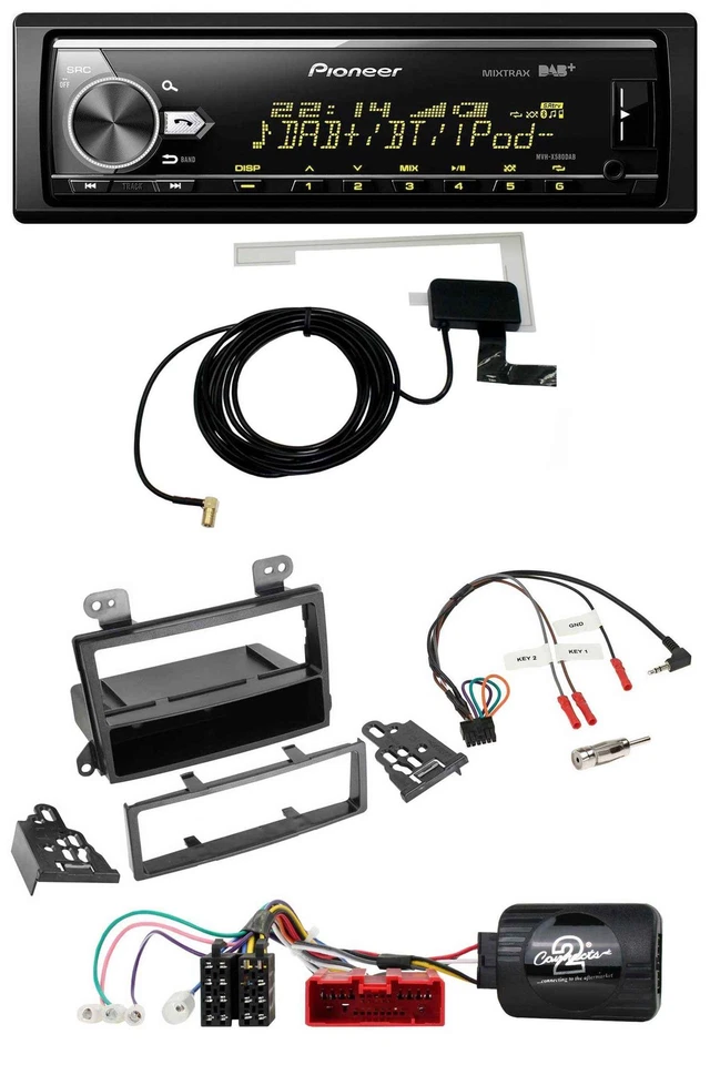 Pioneer Bluetooth DAB USB Lenkrad Autoradio für Mazda MPV (2000-2006) - Bild 1 von 4