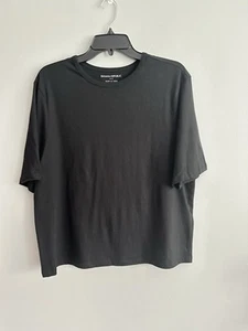 New Banana Republic Factory Women’s M Cotton Relaxed t shirt Black A Little Boxy - Picture 1 of 13
