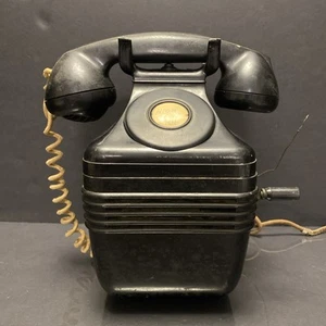 Vintage Leich Telephone Beehive Wall Mount Hand Crank Magneto Bakelite Bell - Picture 1 of 23