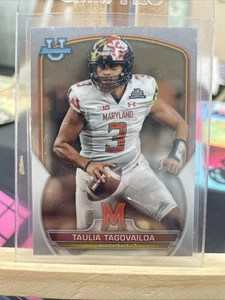 2022 Bowman University Chrome Base #3 Taulia Tagovailoa - Maryland - Picture 1 of 2