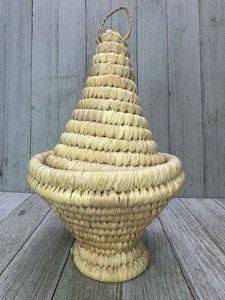 De Colección Walt Disney Company Tejido a Mano Tagine Cesta Trenzada Almacenamiento con Tapa 8" Boho - Imagen 1 de 8