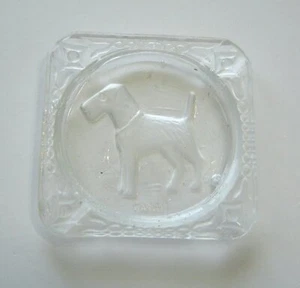 Airedale Terrier Dog Crysatal Ash Tray Salt Cellar - Picture 1 of 5