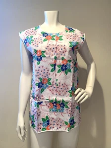 NUEVO Abrigo Delantal Casa Vintage Años 60 Retro KITCHEN SMOCK ~ Talla M Mediano - Imagen 1 de 10