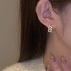 Silver Needle Butterfly Earrings Copper Earring  Women Jewellry