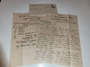 Antique Tobacco letter and envelope 1900 Dunnington & Co Petersburg Va
