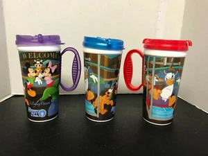 3 tazze da viaggio souvenir ricaricabili riempimento rapido Walt Disney World Resorts tazze - Foto 1 di 6