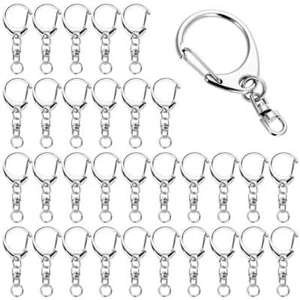 50 pcs Lobster Clasp Key Keychain Clip Swivel Clasps Lanyard Snap Hook DIY Cr... - Picture 1 of 8