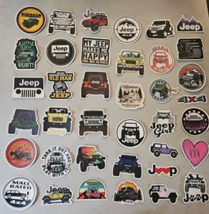 50 Pack Fun Jeep Stickers 2 to 3 Inches Waterproof Vinyl Auto Car Sticker - Picture 1 of 9