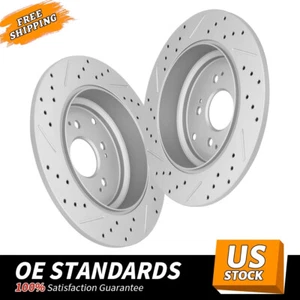 Rotores de freno de disco perforados traseros para Honda Odyssey Pilot Acura MDX ZDX - Imagen 1 de 9