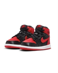 NUEVO Nike Air Jordan 1 Retro Alto OG Satin Bred TD Niño Pequeño Talla 9c ¡ENVÍO RÁPIDO! - Imagen 1 de 5