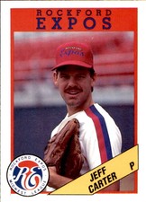 1988 Rockford Expos Litho Center #5 Jeff Carter Brandon Florida FL Baseball Card