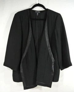 NEW Eileen Fisher Black Silk Blend Crinkled Jacket - Size M #T1762 - Picture 1 of 5