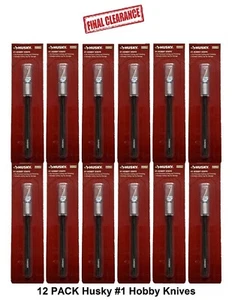 12 PACK HUSKY #1 Hobby Knife, Exacto Knife For Precision Cutting and Trimming - Picture 1 of 6