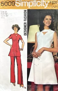 70er Jahre Simplicity Misses Kleid, Tunika, Hose Muster 5009 Größe 14 - Bild 1 von 2