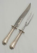 Colfax by Durgin-Gorham Sterling Silver Roast Carving Set, K 13 5/8" & F 11 1/8"