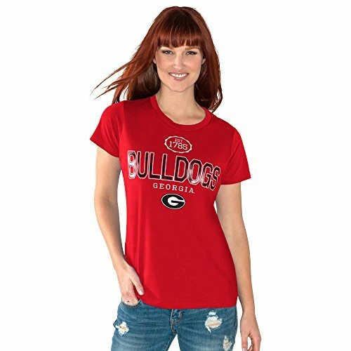 GIII For Her NCAA Georgia Bulldogs Women's Round The Bases Short Sleeve Tee, ... - Image 1 of 1