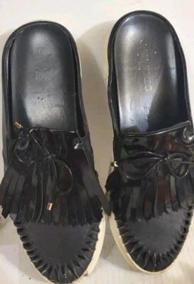 J Slides Andie Aztec Slip On Fringe Sneaker Black Mule Size 10 - Image 1 of 4