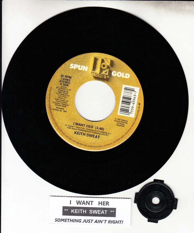 KEITH SWEAT  I Want Her & Something Just Ain't Right 7" 45 rpm vinyl record NEW - Image 1 of 1
