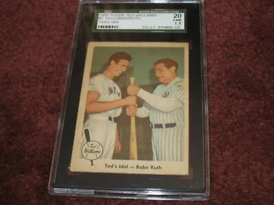 Fleer Ted Williams 1959 #2 Ted's Idol-Babe Ruth SGC 1,5 justo Foto 1 de 3