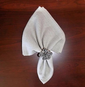 Park Design Casual Classics Pewter Gray Dinner Napkin  ~~NEW~~ - Picture 1 of 2