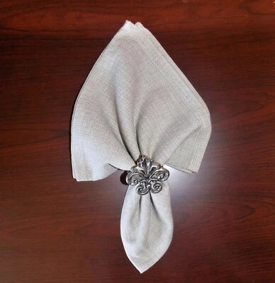 Park Design Casual Classics Pewter Gray Dinner Napkin  ~~NEW~~ - Image 1 of 2
