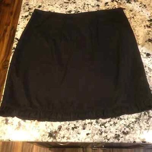 Banana Republic Black pleated ruffle hem mini skirt 12 - Picture 1 of 10