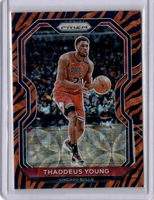 Panini Prizm 2020-21 - #165 Thaddeus Young Tiger Stripe Prizm SSP Foto 1 de 2