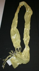 New Gymboree Girls Yellow Sparkle Fashion Scarf One Size Glitter Gold Metallic - Picture 1 of 1