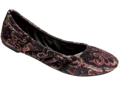 Lucky Brand Women's Emmie Flats Black Multi Paisley Brocade Velvet Size 6 M - Image 1 of 4