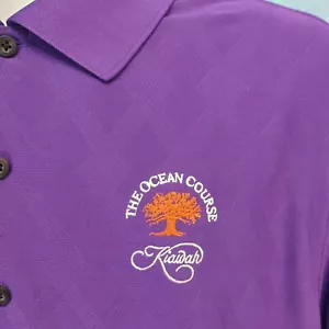 Greg Norman PLAY DRY Kiawah Island The Ocean Course Purple Polo Size L - Picture 1 of 7