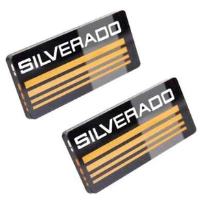 2* PARA CHEVY SILVERADO EMBLEMAS CARROCERÍA LATERAL CABINA TECHO CAMIONETA 3D INSIGNIA PEGATINA - Imagen 1 de 4