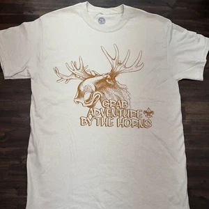 Camisa Adulto MEDIANA BOY SCOUTS OF AMERICA Logo BSA y Aventura Cita Camiseta *Defecto - Imagen 1 de 8