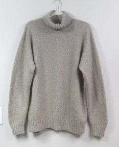 Loro Piana Women’s Cashmere Turtleneck Sweater Oatmeal Beige MAA3435 Sz 54 - Picture 1 of 5