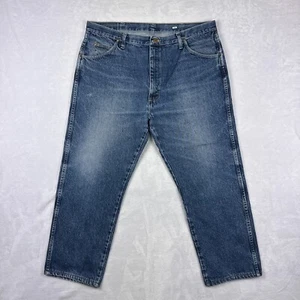 Wrangler Jeans Mens 40x30 Blue Premium Quality 96501MR Regular Fit Straight Leg - Picture 1 of 10