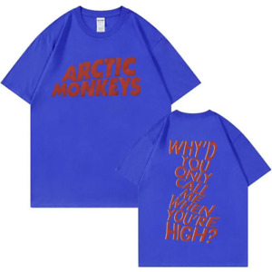 Arctic Monkey Letter Graphic Print T Shirt Men'S Fashion O-Neck Cotton Tops T-Sh