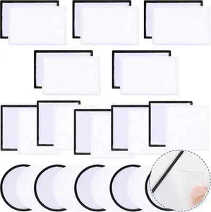 Parches de sublimación autoadhesivos de 30 piezas - Hierro 30 piezas, borde blanco y negro - Imagen 1 de 3