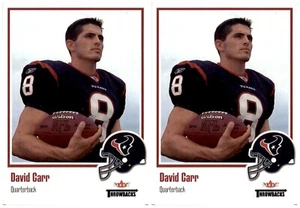 (2) 2002 Fleer Throwbacks #103 David Carr RC Houston Texans Football Card Lot - Picture 1 of 2