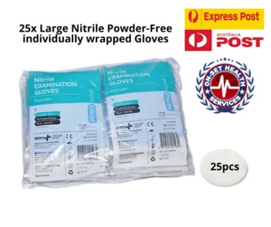(Special) Large Nitrile Powder-Free Gloves Bag/25 - First Aid Supplies - Picture 1 of 3