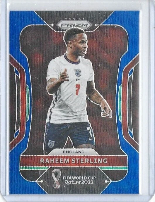 Raheem Sterling England 2022 Panini PRIZM FIFA World Cup Blue Wave /199 #94 - Image 1 of 1