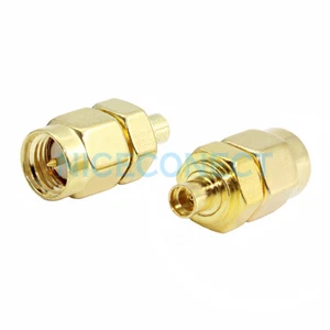 5x SMA Male Plug to MMCX Female Jack Straight RF Adapter Coax Connector for WiFi - Picture 1 of 4