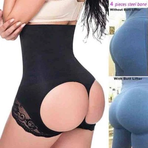 WOMENS SHAPEWEAR HIGH WAIST BOOTY BUTT LIFTER PANTY TUMMY CONTROL FIRM BOYSHORTS - Picture 1 of 22