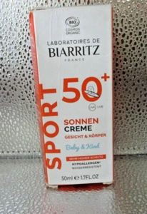 SPORT 50+ UVA baby & kind Hypoallergenic 50ml Brand BIARRITZ Made in FRANCE - Picture 1 of 3