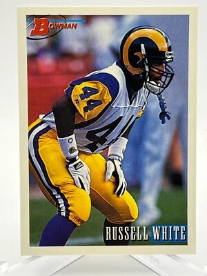 1993 Bowman NFL Football Rookie Card #177 Russell White RB #44 Los Angeles Rams - Image 1 of 2
