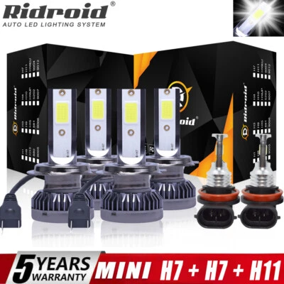 Kit combinado de faros LED altos/bajos + antiniebla para Hyundai Sonata 2011 2012 2013 2014 Foto 1 de 4