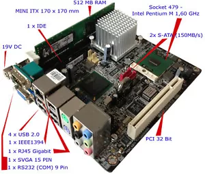 AOpen MAIN BOARD MINI ITX 17x17 1,6GHz CPU +TREIBER CD +BACK PANEL WinXP 98 95 D - Bild 1 von 1