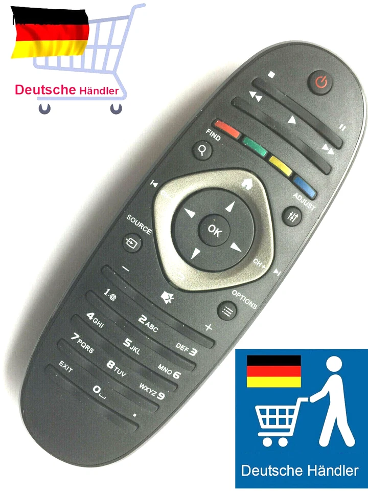 ErsatzFernbedienung für alle Philips LED LCD TV Fernseher Remote Control - Bild 1 von 1