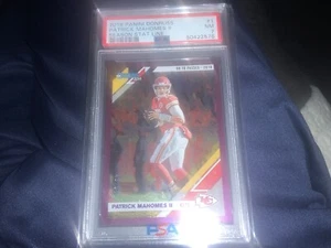 Donruss Footbal1 Patrick Mahomes 2019 PSA 7 Stat Line/50 KC Chiefs raro - Imagen 1 de 2