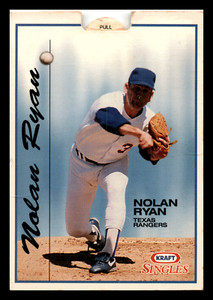 1993 Kraft Singles Superstars Nolan Ryan HOF  Milwaukee Brewers #13 VG Crease